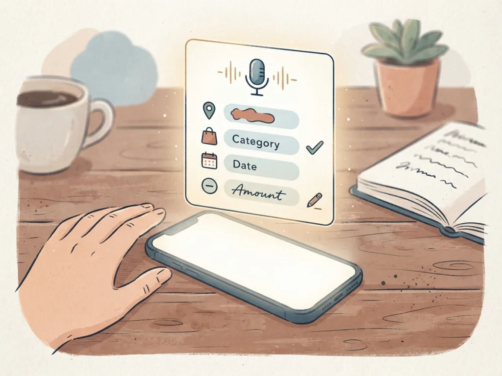 A mobile screen displaying an AI Quick Entry transaction draft awaiting user review.